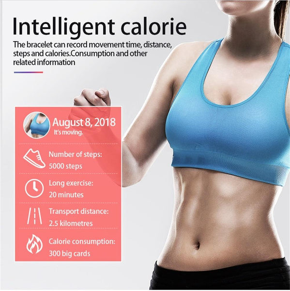 New Smart Watch Heart Rate Blood Pressure Monitor IP67 Waterproof Steps Calories Counter Sports Smartwatch