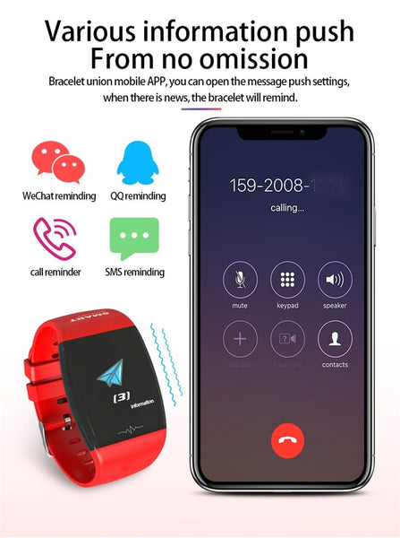 New Smart Watch Heart Rate Blood Pressure Monitor IP67 Waterproof Steps Calories Counter Sports Smartwatch