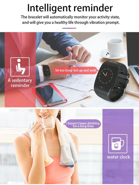New Smart Watch Heart Rate Blood Pressure Monitor IP67 Waterproof Steps Calories Counter Sports Smartwatch