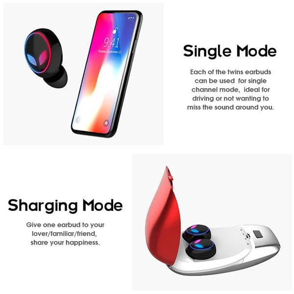 New TWS Bluetooth Wireless Earbuds 6D Stereo Noise Cancelling Earphones Gaming Headset For Android iPhone
