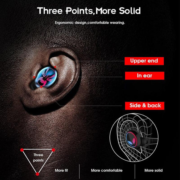 New TWS Bluetooth Wireless Earbuds 6D Stereo Noise Cancelling Earphones Gaming Headset For Android iPhone
