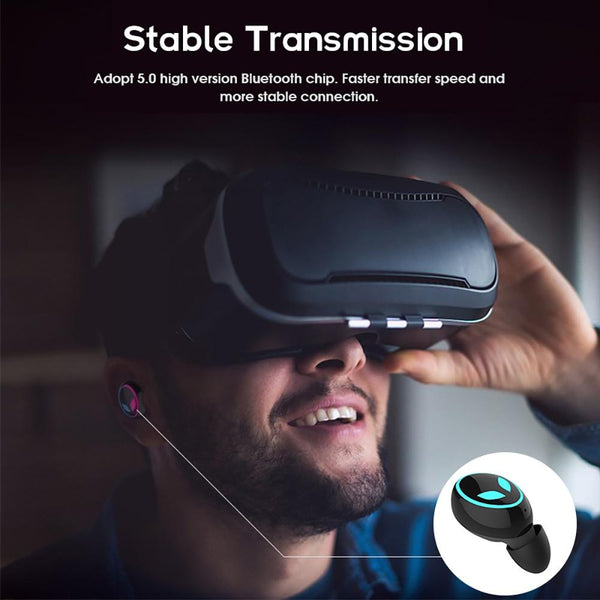 New TWS Bluetooth Wireless Earbuds 6D Stereo Noise Cancelling Earphones Gaming Headset For Android iPhone