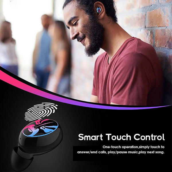 New TWS Bluetooth Wireless Earbuds 6D Stereo Noise Cancelling Earphones Gaming Headset For Android iPhone