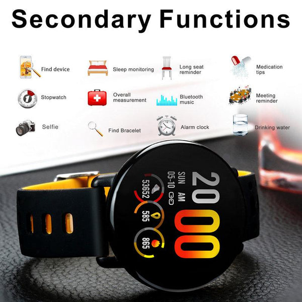 New Bluetooth Smart Watch IP68 Waterproof Clock Activity Fitness Tracker Heart Rate Monitor Smartwatch For Android IOS