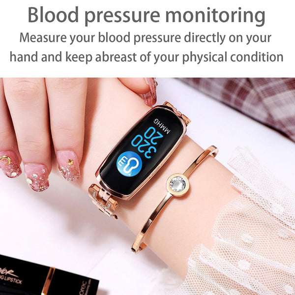 New Stainless Steel Smart Watch IP67 Waterproof Heart Rate Monitor Bracelet Smartwatch For Android iPhone