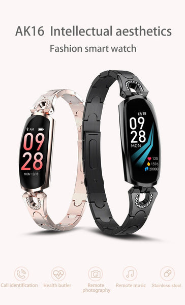 New Stainless Steel Smart Watch IP67 Waterproof Heart Rate Monitor Bracelet Smartwatch For Android iPhone