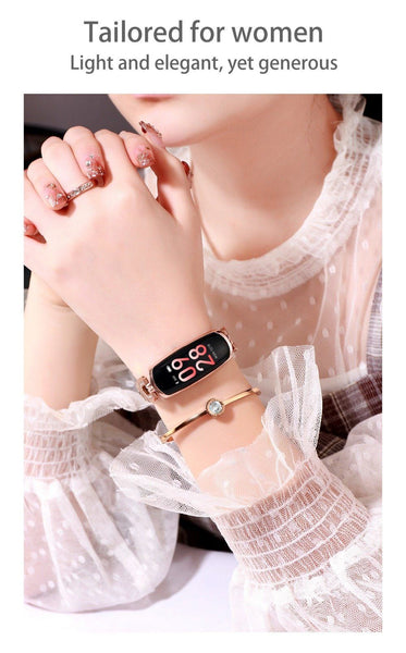 New Stainless Steel Smart Watch IP67 Waterproof Heart Rate Monitor Bracelet Smartwatch For Android iPhone