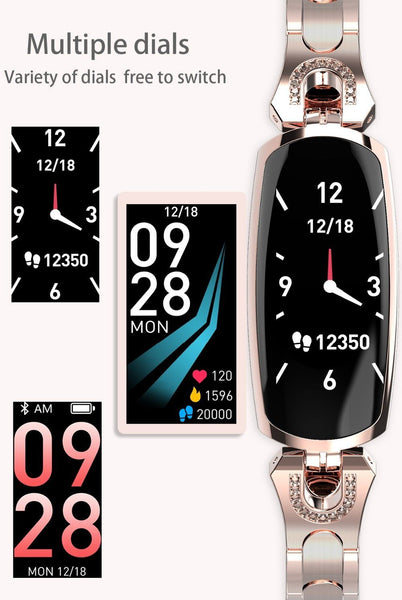 New Stainless Steel Smart Watch IP67 Waterproof Heart Rate Monitor Bracelet Smartwatch For Android iPhone