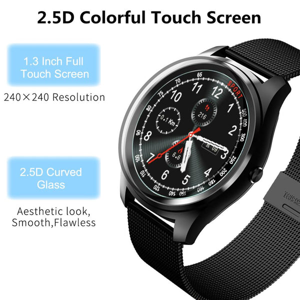 New Metallic Sport Smart Watch Men Heart Rate Blood Pressure Monitor Smartwatch for Android IOS
