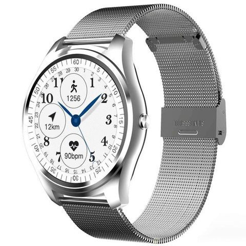 New Metallic Sport Smart Watch Men Heart Rate Blood Pressure Monitor Smartwatch for Android IOS