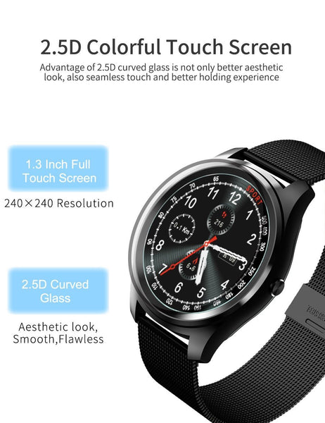 New Metallic Sport Smart Watch Men Heart Rate Blood Pressure Monitor Smartwatch for Android IOS