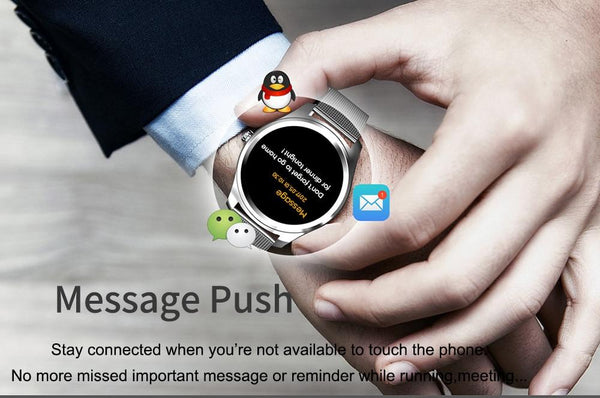 New Metallic Sport Smart Watch Men Heart Rate Blood Pressure Monitor Smartwatch for Android IOS