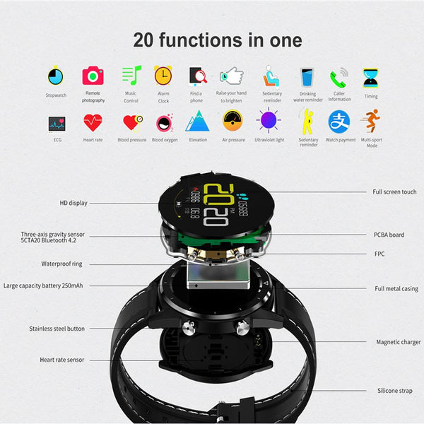 New IP68 Waterproof Smart Watch Heart Rate Monitor Fitness Tracker Wristband For iPhone Android