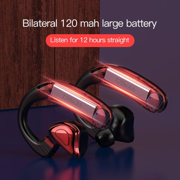New TWS Wireless Bluetooth 5.0 Earphones Sport HIfI Headphones Ear Pods Wireless Headset Ear Hooks For iPhone Android