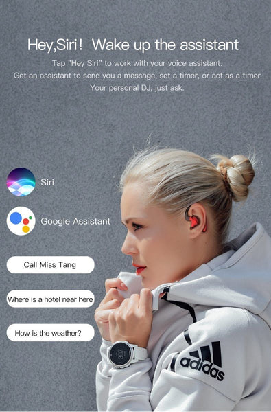 New TWS Wireless Bluetooth 5.0 Earphones Sport HIfI Headphones Ear Pods Wireless Headset Ear Hooks For iPhone Android