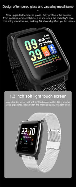 New IP67 Waterproof Smart Watch Heart Rate Blood Pressure Oxygen Sleep Smart Bracelet Fitness Tracker For iOS Android