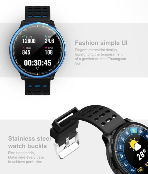 New IP68 Waterproof Smart Watch Heart Rate Blood Pressure Monitor Sport Activity Sleep Tracker For iPhone Android
