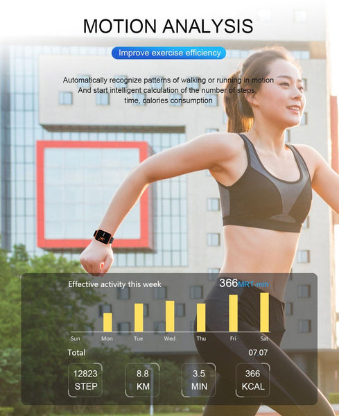 New Compact Heart Rate Monitor Smart Watch Waterproof Bluetooth Touch Screen Smart Watch For Android iOS