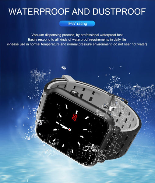 New Compact Heart Rate Monitor Smart Watch Waterproof Bluetooth Touch Screen Smart Watch For Android iOS