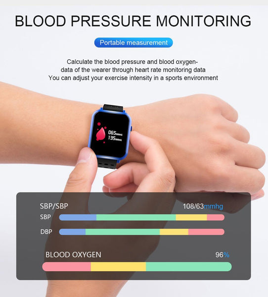 New Compact Heart Rate Monitor Smart Watch Waterproof Bluetooth Touch Screen Smart Watch For Android iOS