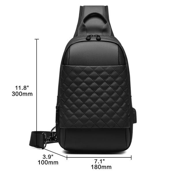 New Casual Messenger Crossbody Shoulder USB Charging Chest Bag For 9.7" iPad & Tablets