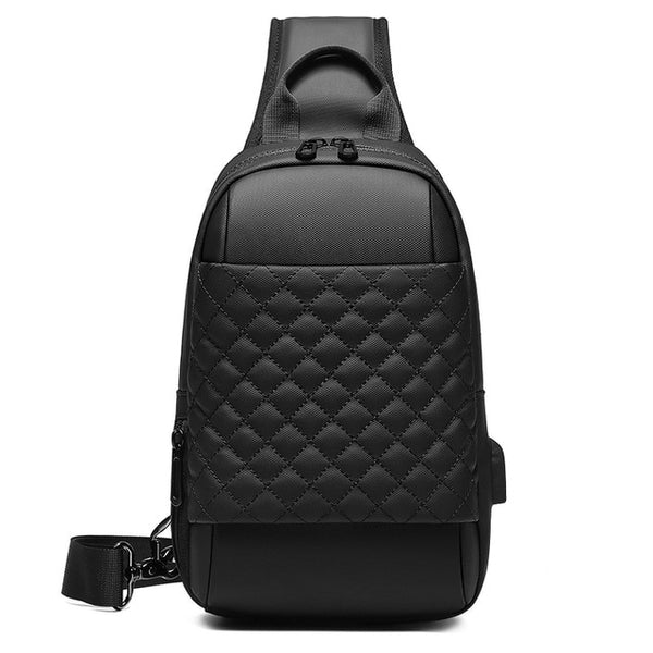 New Casual Messenger Crossbody Shoulder USB Charging Chest Bag For 9.7" iPad & Tablets