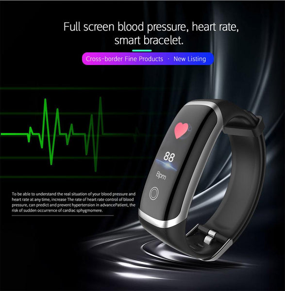 New Dynamic Fitness Tracker Smart Watch Heart Rate & Blood Pressure monitor Smart Bracelet For iPhone Android