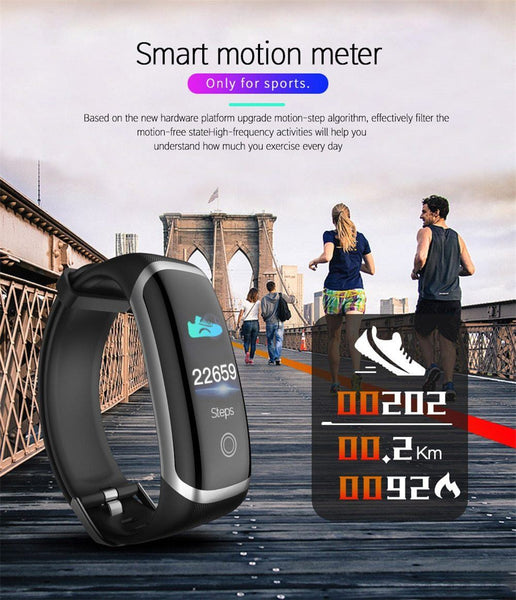 New Dynamic Fitness Tracker Smart Watch Heart Rate & Blood Pressure monitor Smart Bracelet For iPhone Android