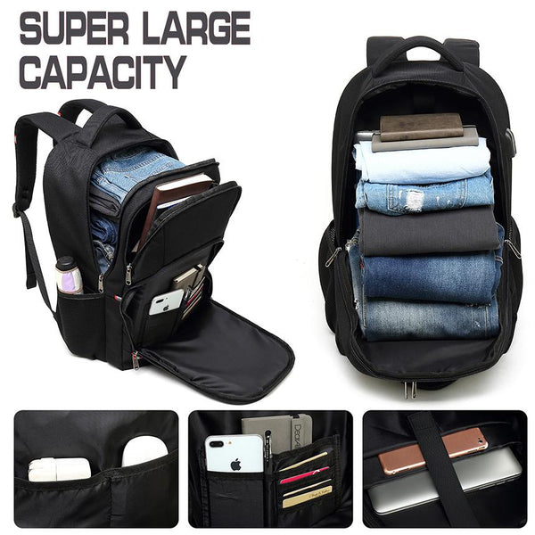 New Multifunctional Anti-Theft 17" Large Capacity Computer USB Charging Travel Backpack Mochilla