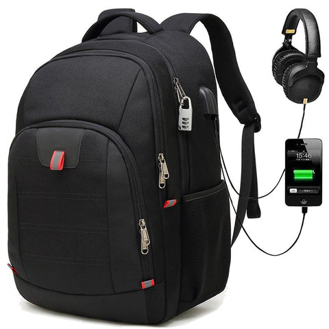 New Multifunctional Anti-Theft 17" Large Capacity Computer USB Charging Travel Backpack Mochilla