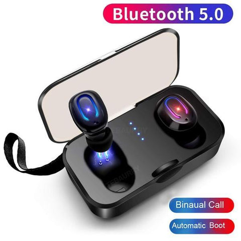 New Bluetooth 5.0 TWS Mini Wireless Earbuds Stereo Deep Bass Headset With Charging Box For iPhone Android