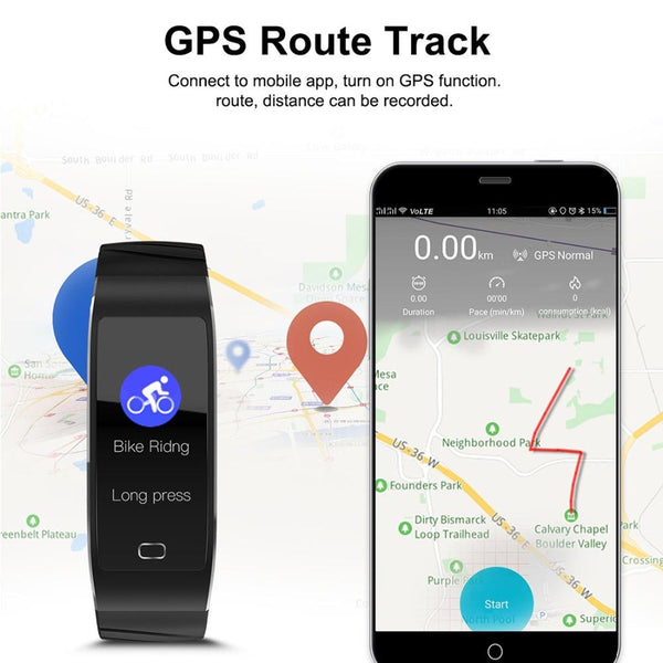 New Fitness Bracelet IP68 Waterproof Heart Rate Monitoring Fitness Tracker Smartwatch For Android iPhones