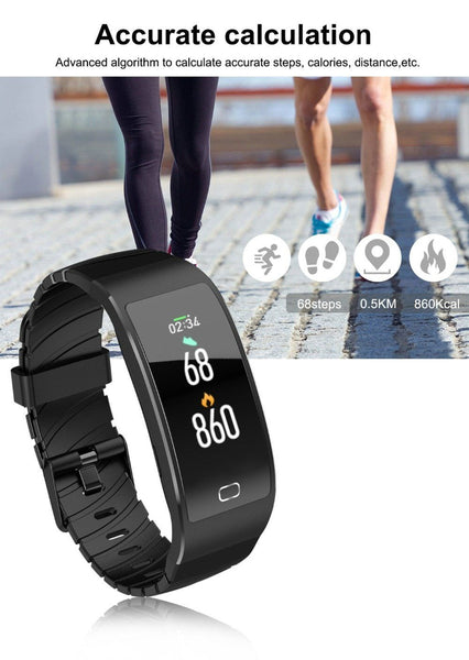 New Fitness Bracelet IP68 Waterproof Heart Rate Monitoring Fitness Tracker Smartwatch For Android iPhones