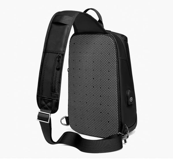 New 9.7" Capacity Cross-Body Chest USB Charging Water Repellent Shoulder Messenger Bag For Tablets iPad