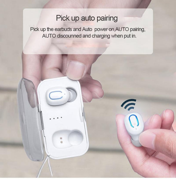 New Bluetooth 5.0 TWS Mini Wireless Earbuds Stereo Deep Bass Headset With Charging Box For iPhone Android