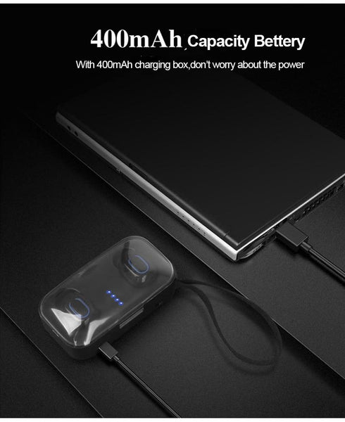 New Bluetooth 5.0 TWS Mini Wireless Earbuds Stereo Deep Bass Headset With Charging Box For iPhone Android