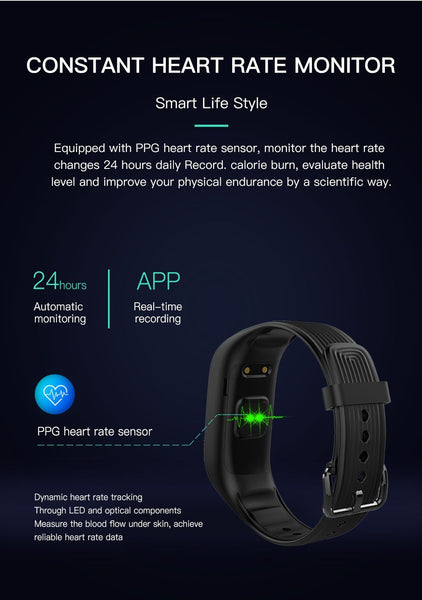 New Fitness Bracelet Sport Smart Band IP68 Waterproof Heart Rate Monitor GPS Smartwatch For Android IOS