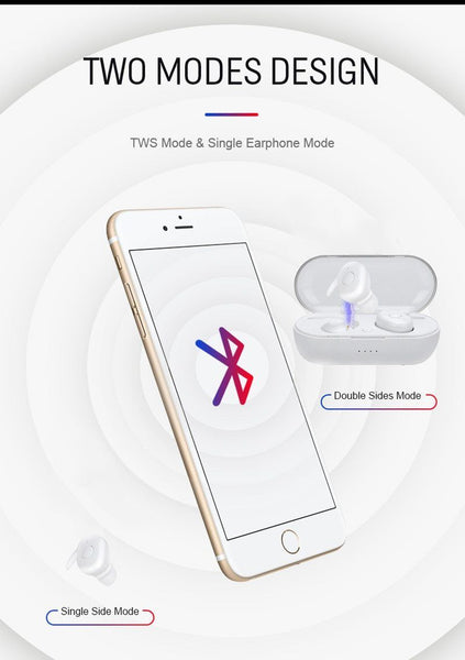 New TWS Bluetooth 5.0 Wireless Earphones Sports Earphone 3D Stereo Sound Earbud With Portable Mic And Charging box