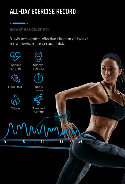 New Blood Pressure Smart Band Heart Rate Smart Bracelet Activity Fitness Tracker Watch For iPhone Android
