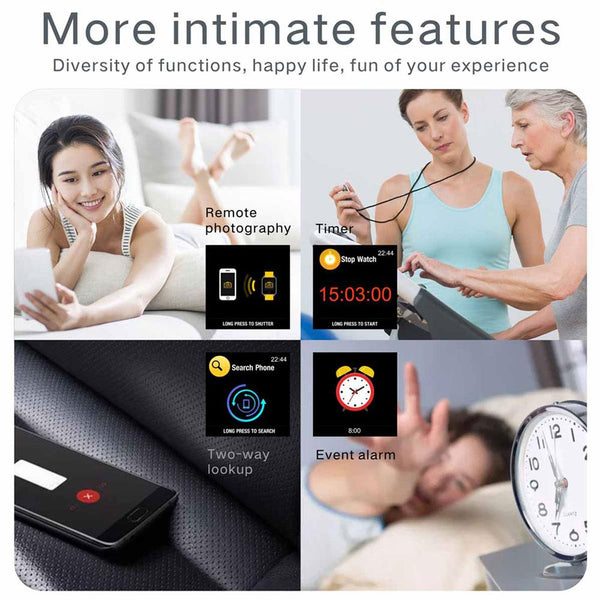 New 1.3'' Touchscreen Smart Wristband Heart Rate Blood Pressure Pedometer Waterproof Fitness Tracker For Android iPhone