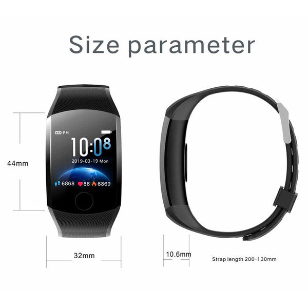 New 1.3'' Touchscreen Smart Wristband Heart Rate Blood Pressure Pedometer Waterproof Fitness Tracker For Android iPhone