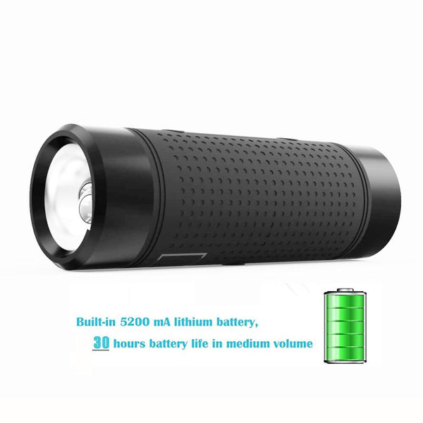 New 5200mAh Outdoor Wireless Bluetooth Waterproof Bicycle Portable Subwoofer Bass Speakers With LED Light Power Bank