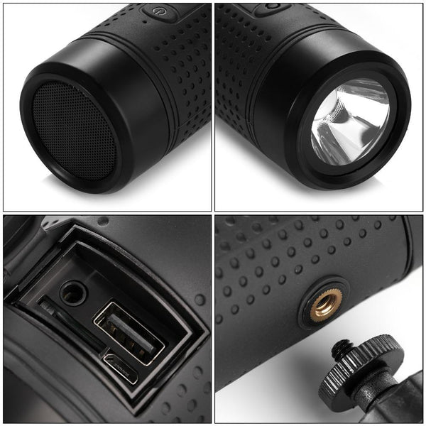 New 5200mAh Outdoor Wireless Bluetooth Waterproof Bicycle Portable Subwoofer Bass Speakers With LED Light Power Bank