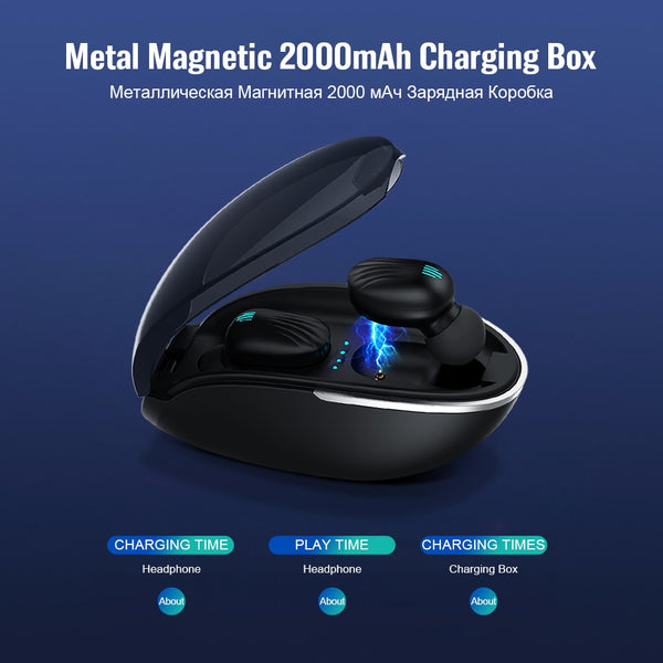 New TWS Bluetooth Headphones 5.0 Headset Sport Wireless Earphone Stereo Earbuds With Microphone
