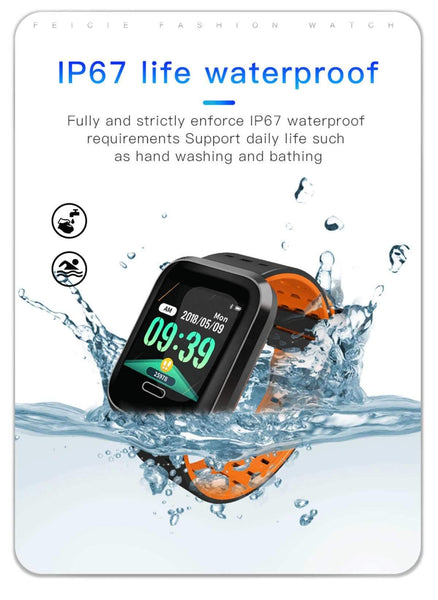 New Multi-Sport Heart Rate Blood Pressure Blood Oxygen Monitor Fitness Sport Smartwatch For Men Women