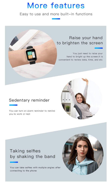 New Multi-Sport Heart Rate Blood Pressure Blood Oxygen Monitor Fitness Sport Smartwatch For Men Women