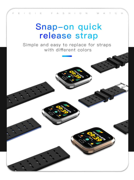New Multi-Sport Heart Rate Blood Pressure Blood Oxygen Monitor Fitness Sport Smartwatch For Men Women