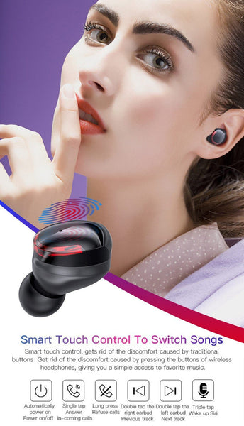 New Wireless Stereo Bluetooth 5.0 In-Ear Earbuds HIFI Sound With 2000mAh Charging Box For IOS Android