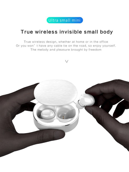New TWS Mini Wireless Bluetooth Earphone Earbuds With Charging Box Sport Headsets For iPhone Android