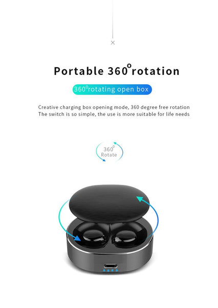 New TWS Mini Wireless Bluetooth Earphone Earbuds With Charging Box Sport Headsets For iPhone Android